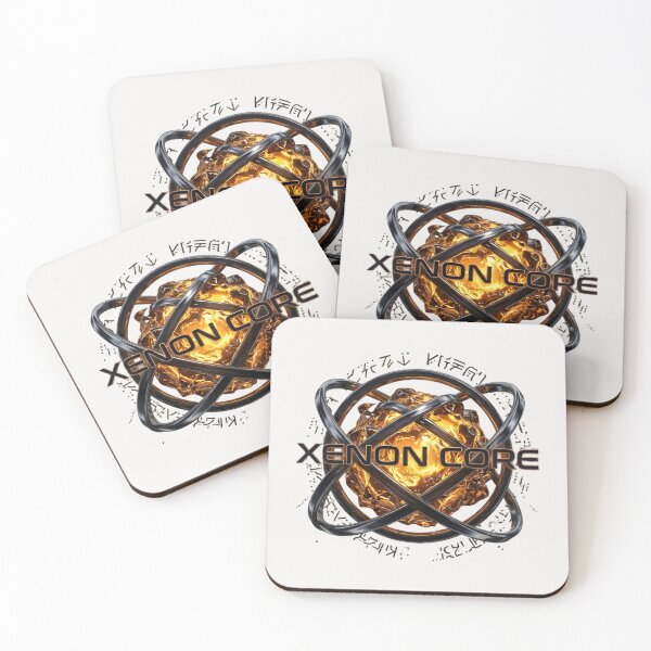 Item preview, Xenon Core Y2K Amber Liquid Chrome Techwear Cyber Goth Emblem designed and sold by Novastitchshop.