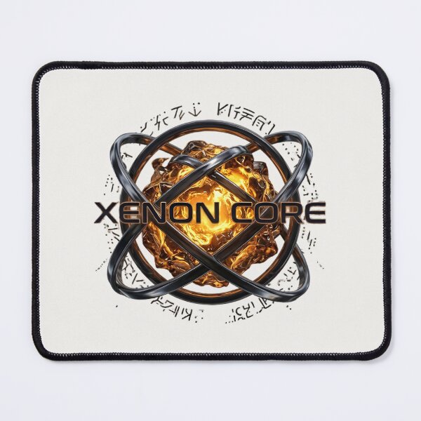 Item preview, Xenon Core Y2K Amber Liquid Chrome Techwear Cyber Goth Emblem designed and sold by Novastitchshop.