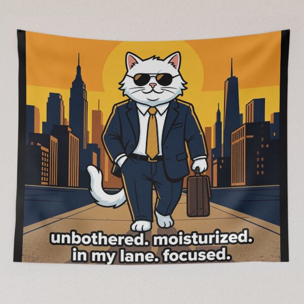 Item preview, Unbothered Moisturized Focused Cat Suit Funny Badass Gift designed and sold by irfanshikh.