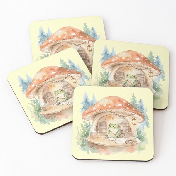 Item preview, Cozy Frog Postman Watercolor Art designed and sold by GrabaHuk.