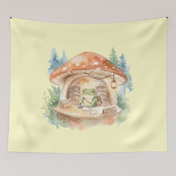 Item preview, Cozy Frog Postman Watercolor Art designed and sold by GrabaHuk.