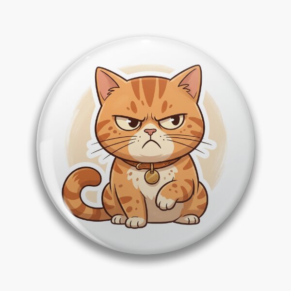 Item preview, Funny Grumpy Orange Tabby Cat Sticker designed and sold by CrystalMineArts.