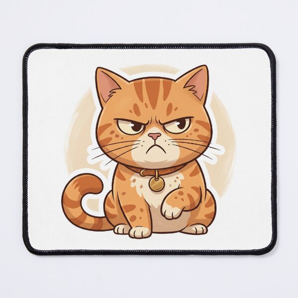Item preview, Funny Grumpy Orange Tabby Cat Sticker designed and sold by CrystalMineArts.