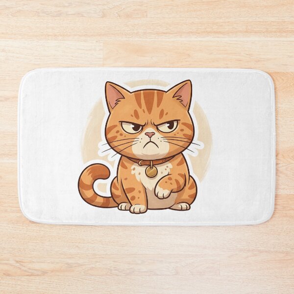 Item preview, Funny Grumpy Orange Tabby Cat Sticker designed and sold by CrystalMineArts.