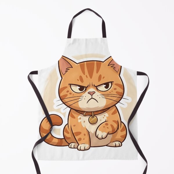 Item preview, Funny Grumpy Orange Tabby Cat Sticker designed and sold by CrystalMineArts.