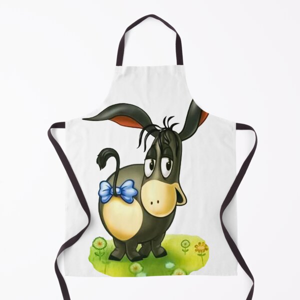 Item preview, Cute Retro Donkey with Blue Bow - Kawaii Melancholy Cartoon designed and sold by Tokraz-art.