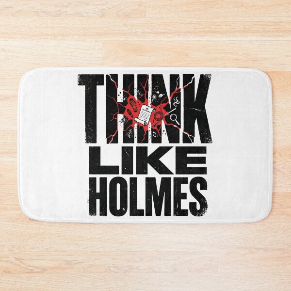 Item preview, Think Like Holmes Red Paint Splatter Sherlock Holmes Quote Art designed and sold by Fenay Designs.