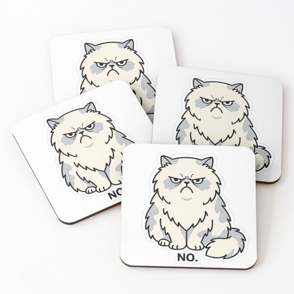 Item preview, Grumpy Cat No Funny Persian Cat Sticker Humor Gift Art designed and sold by irfanshikh.