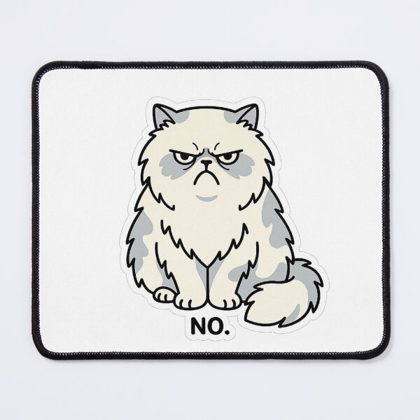 Item preview, Grumpy Cat No Funny Persian Cat Sticker Humor Gift Art designed and sold by irfanshikh.