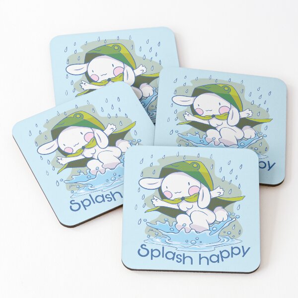 Item preview, Mel the rabbit splash happy in the rain  designed and sold by Konopikyu.