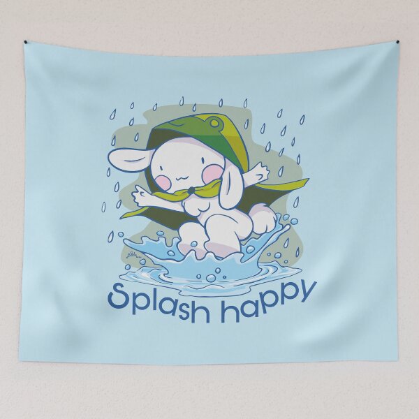 Item preview, Mel the rabbit splash happy in the rain  designed and sold by Konopikyu.