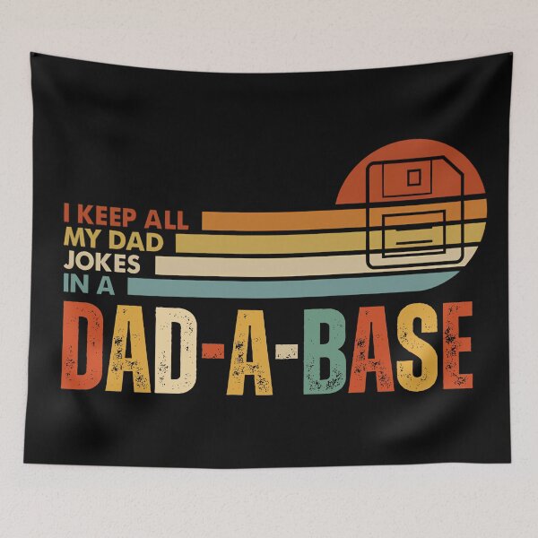 Item preview, I Keep All My Dad Jokes In A Dad-A-Base Funny Retro Father's Day Gift designed and sold by tarzbol.