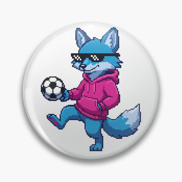 Item preview, Retro 16-Bit Pixel Cyber Fox Soccer Mascot designed and sold by DripCultureLab.