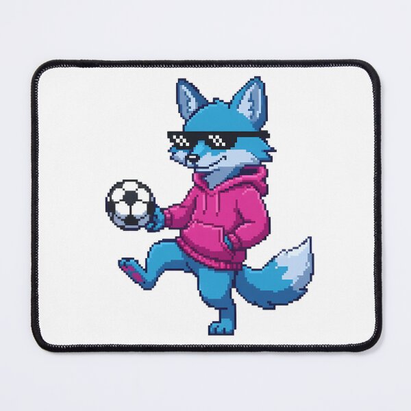 Item preview, Retro 16-Bit Pixel Cyber Fox Soccer Mascot designed and sold by DripCultureLab.