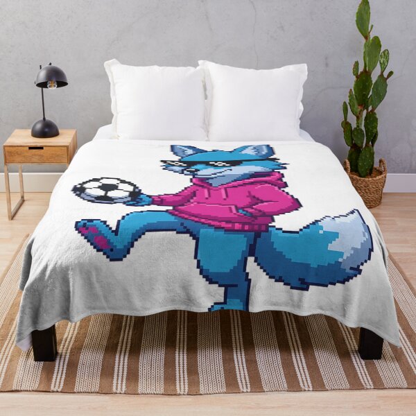 Item preview, Retro 16-Bit Pixel Cyber Fox Soccer Mascot designed and sold by DripCultureLab.