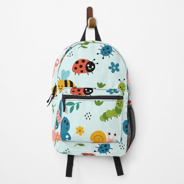 Item preview, Kawaii Cute Bugs Seamless Pattern Colorful Insect Vector Graphic designed and sold by DiNata.