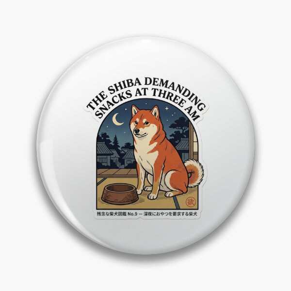 Item preview, The Shiba Demanding Snacks at 3 AM — Funny Shiba Inu Dog Tee designed and sold by nurusubetei.