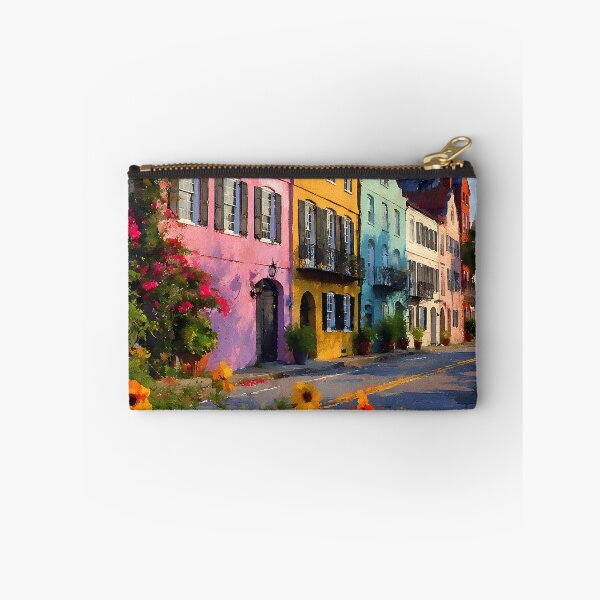 Item preview, Rainbow Row Charleston Pastel Houses Golden Afternoon designed and sold by daila70.