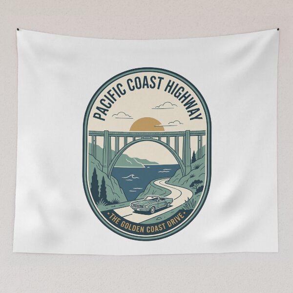 Item preview, Pacific Coast Highway California Vintage Travel Badge designed and sold by k3rstman1.
