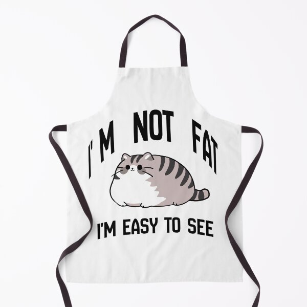 Item preview, I'm Not Fat I'm Easy To See Cute Chubby Cat Funny Quote | Adorable Fat Cat Humor Gift designed and sold by Art IN Pack.