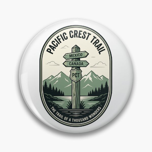 Item preview, Vintage Pacific Crest Trail Hiking Signpost Badge designed and sold by k3rstman1.