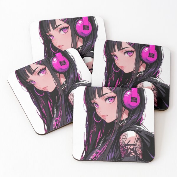 Item preview, Pink Neon Otaku Girl Cyber Style designed and sold by AnimDream .