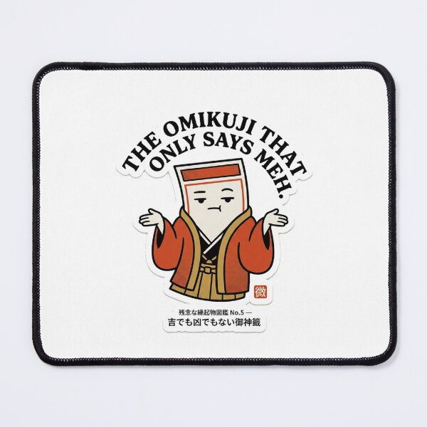 Item preview, The Omikuji That Only Says Meh — Funny Japanese Fortune Tee designed and sold by nurusubetei.