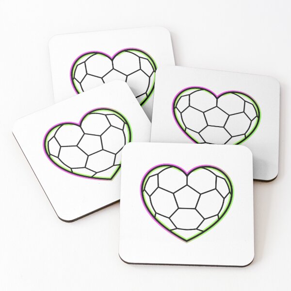 Item preview, Minimalist Geometric Soccer Ball Heart Design designed and sold by DripCultureLab.