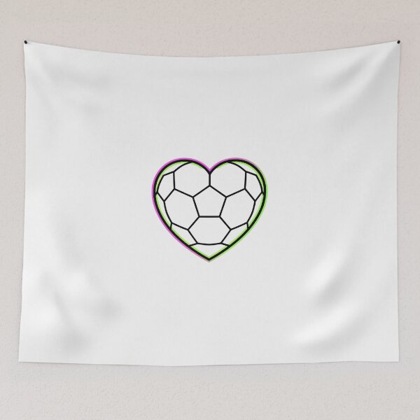 Item preview, Minimalist Geometric Soccer Ball Heart Design designed and sold by DripCultureLab.