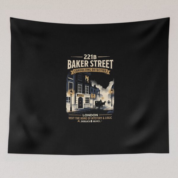 Item preview, Visit 221B Baker Street London Sherlock Holmes Home of Mystery Poster designed and sold by Fenay Designs.