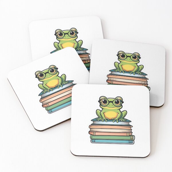 Item preview, Cozy Bookworm Frog designed and sold by Stickers-maker2.