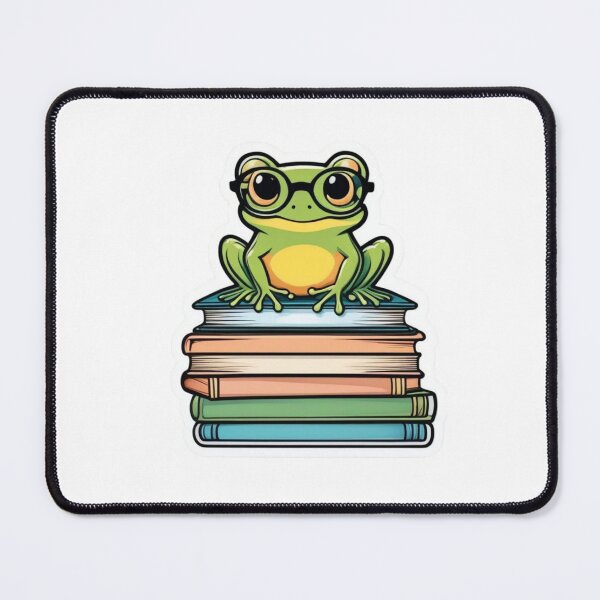 Item preview, Cozy Bookworm Frog designed and sold by Stickers-maker2.