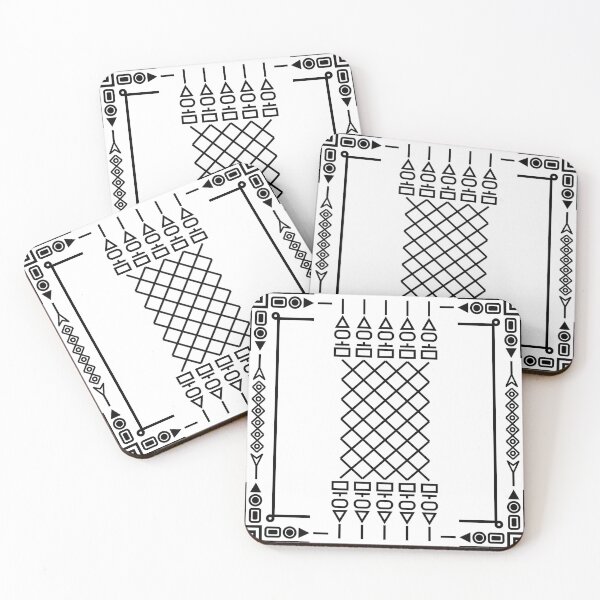 Item preview, Minimalist abstract geometric weave yantra pattern on transparent background designed and sold by Longsilp.