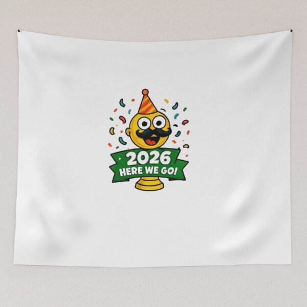 Item preview, 2026 Here We Go Funny Soccer Trophy Sticker designed and sold by syndia2209.