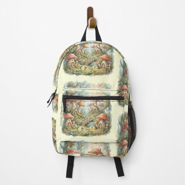 Item preview, Whimsical Froggy Woodland Village Watercolor designed and sold by GrabaHuk.