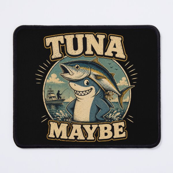 Item preview, Tuna Maybe Funny Fishing Shark Art designed and sold by Retr0Tshirts.