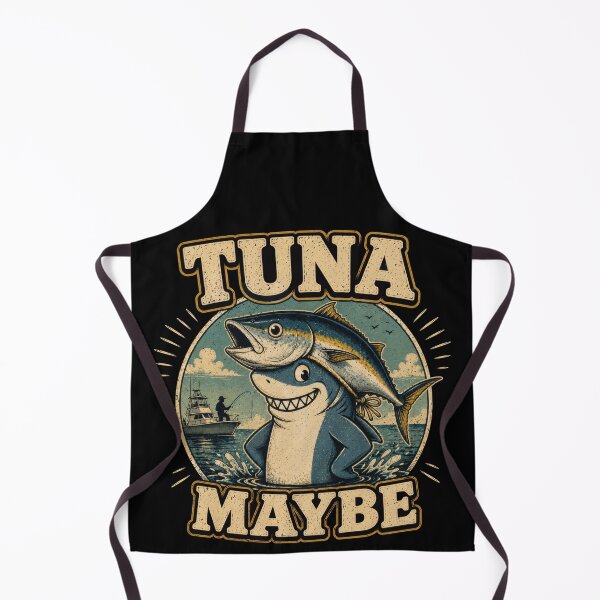 Item preview, Tuna Maybe Funny Fishing Shark Art designed and sold by Retr0Tshirts.