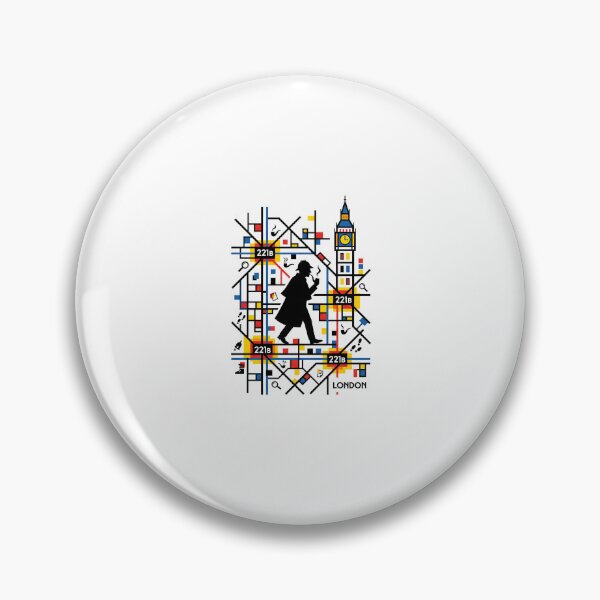 Item preview, Geometric Abstract Sherlock Holmes 221B London Pop Art designed and sold by Fenay Designs.