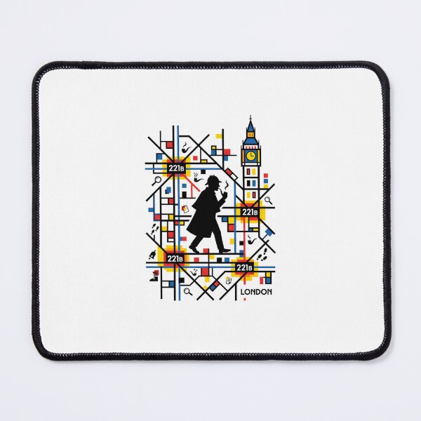Item preview, Geometric Abstract Sherlock Holmes 221B London Pop Art designed and sold by Fenay Designs.
