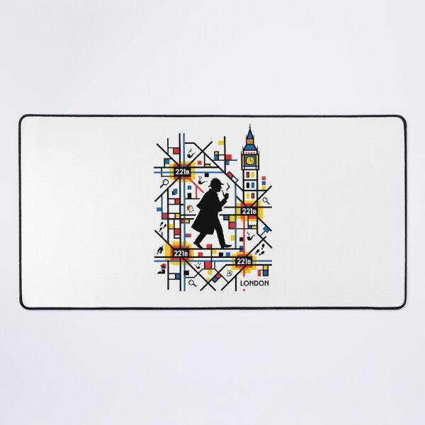 Item preview, Geometric Abstract Sherlock Holmes 221B London Pop Art designed and sold by Fenay Designs.