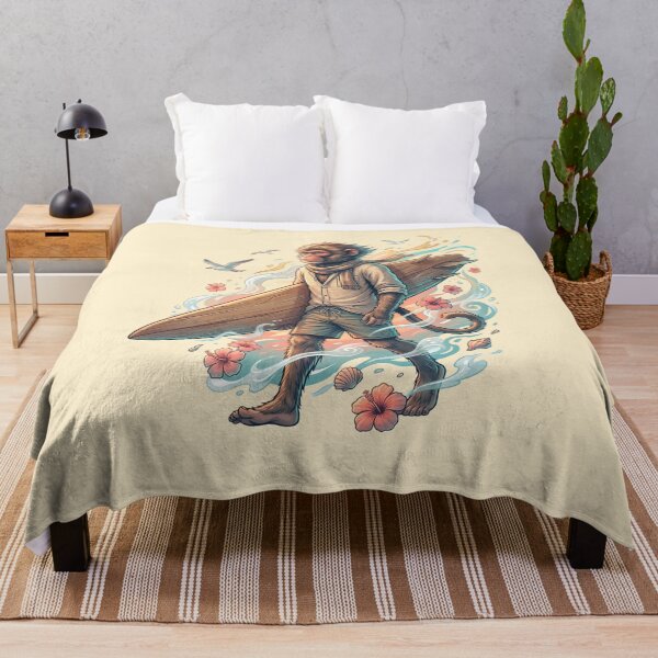 Item preview, Surfing Monkey Boho Coastal Hibiscus Summer Streetwear Design designed and sold by MythicCotton.