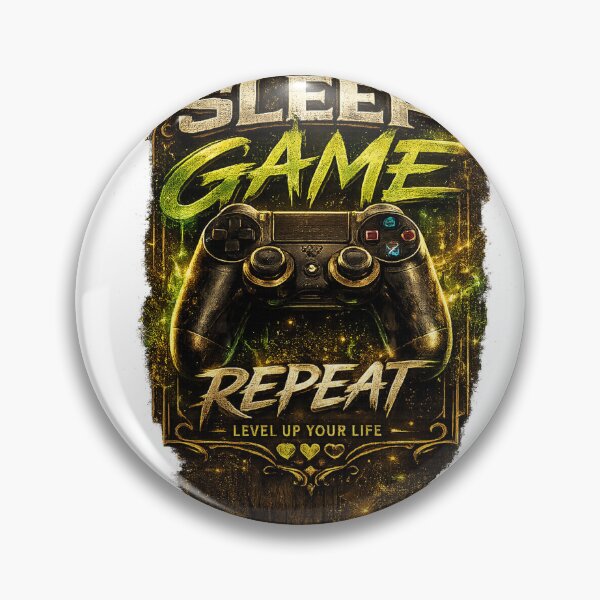 Item preview, Eat Sleep Game Repeat Premium Gamer Design designed and sold by Globivara Studio.