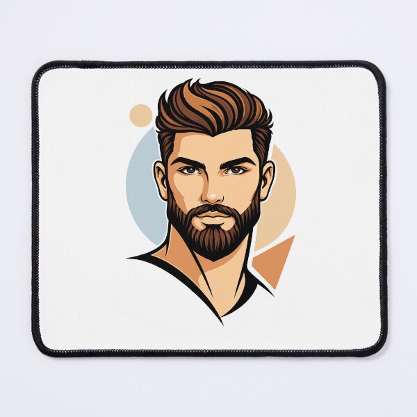 Item preview, Stylish Bearded Man Vector Portrait designed and sold by Krincydigitalart.