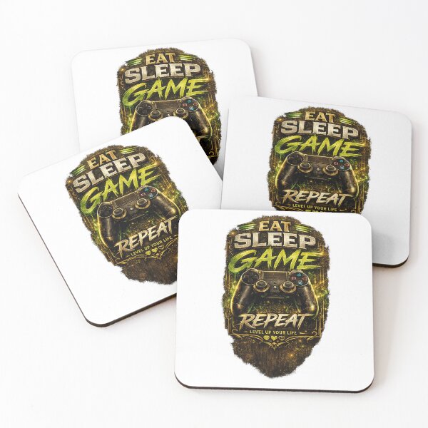 Item preview, Eat Sleep Game Repeat Premium Gamer Design designed and sold by Globivara Studio.