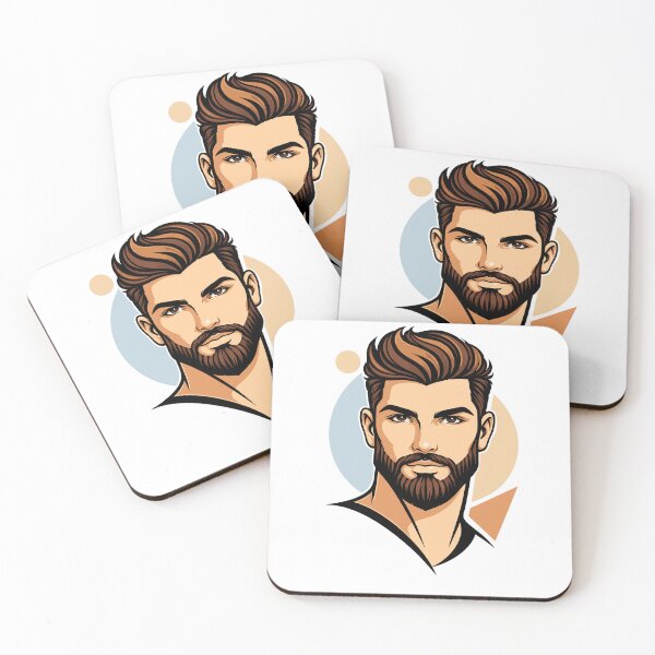 Item preview, Stylish Bearded Man Vector Portrait designed and sold by Krincydigitalart.