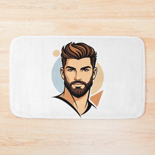 Item preview, Stylish Bearded Man Vector Portrait designed and sold by Krincydigitalart.