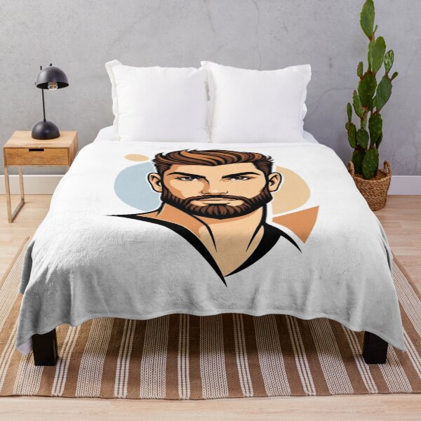 Item preview, Stylish Bearded Man Vector Portrait designed and sold by Krincydigitalart.