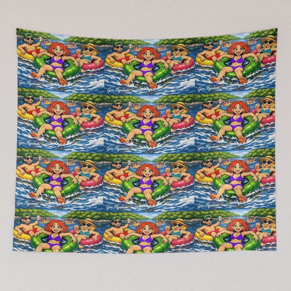 Item preview, Summertime Tubing with friends  designed and sold by The Art Queen Of Michigan .