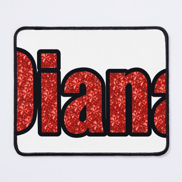 Item preview, Diana Girl Name Red Rhinestone Texture designed and sold by TheIconSmith.