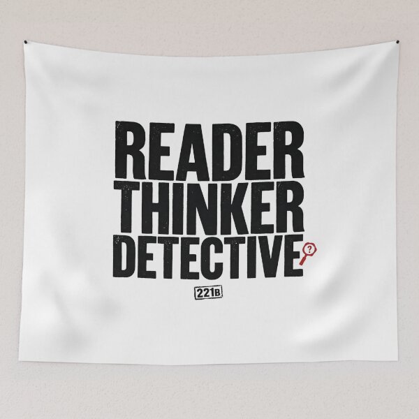 Item preview, Reader Thinker Detective 221B Sherlock Holmes Subtle Text Art designed and sold by Fenay Designs.